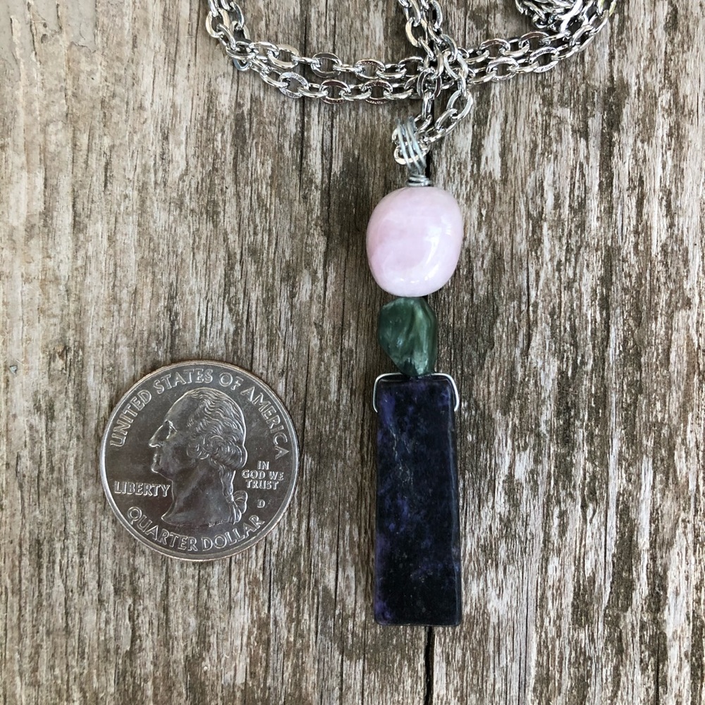 Charoite necklace for soul healing and growth - Picture 3 of 3